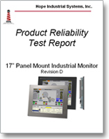 17" Panel Mount Monitor reliability test report