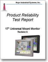 17" Universal Mount Monitor reliability test report