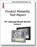 19" Universal Mount Monitor reliability test report