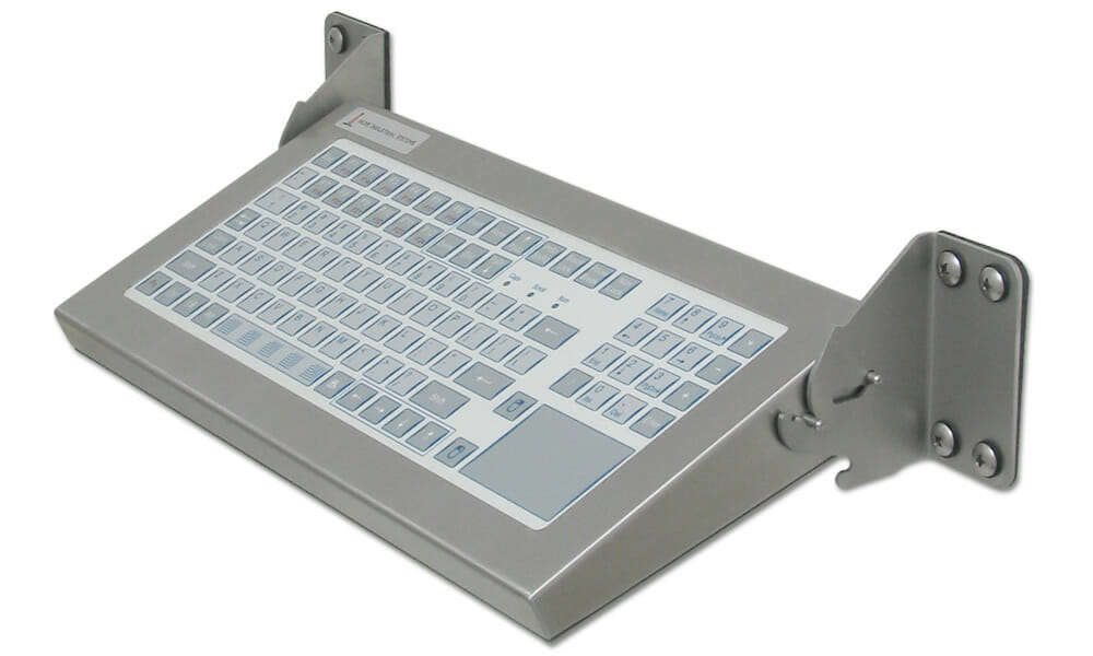 Close up of Industrial Wall Mount Folding Keyboard