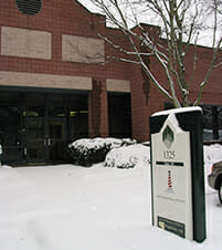 Hope Industrial Systems Building covered in snow, winter 2011