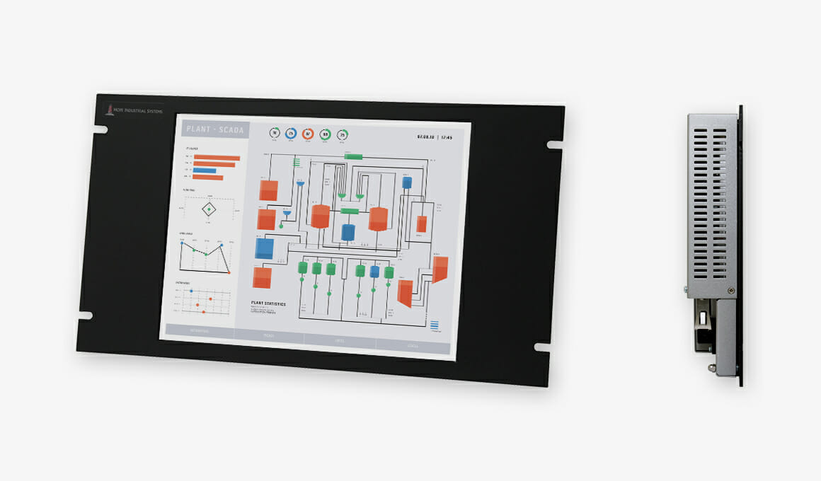 15" Rack Mount Monitor and Industrial Touch Screen Hope Industrial