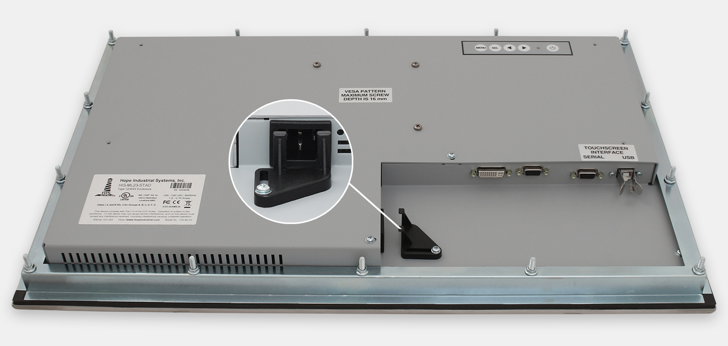 23" Widescreen Panel Mount Monitor and Industrial Touch Screen Hope Industrial Systems