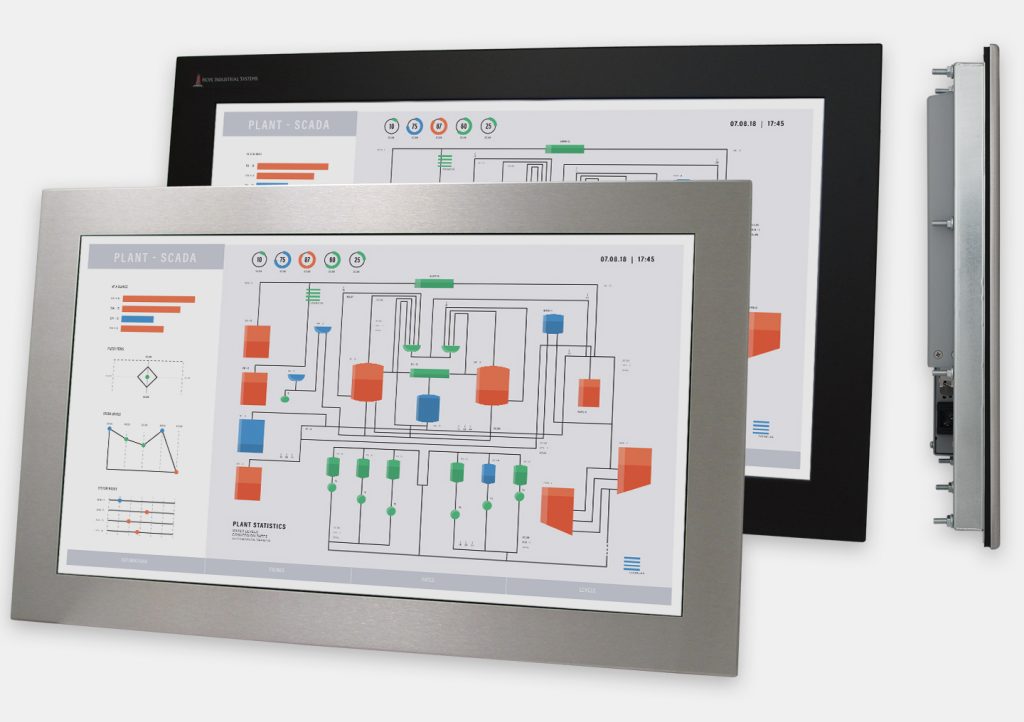 23 widescreen panel mount monitor and industrial touch screen