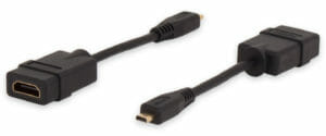 Micro HDMI to HDMI Adapter, Micro HDMI Type D Male to HDMI Type A Female