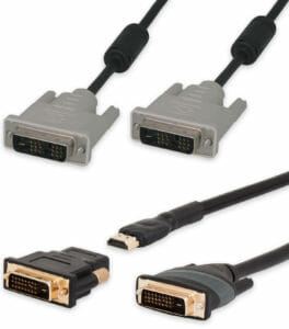 DVI Video Cables with standard DVI-D connectors, up to 15.2 m