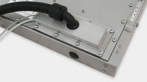 IP65/IP66 Compression Gland with Conduit Cable Exit Cover Plate Option for Universal Mount Industrial Monitors