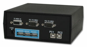 Rear view of the MegaTouch USB KVM Switch from Vetra Systems