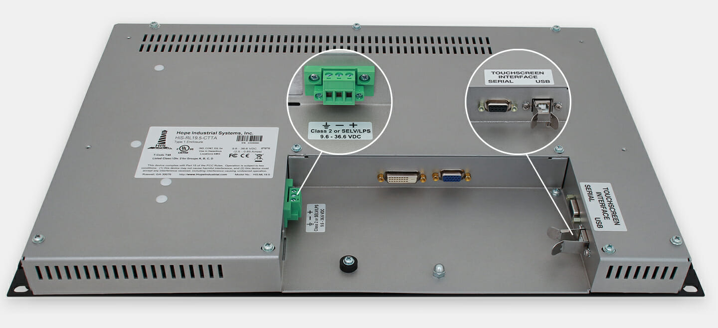 19.5 Widescreen Rack Mount Monitor and Industrial Touch Screen - Hope  Industrial Systems