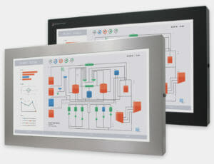 23" Widescreen Universal Mount Industrial Monitors and IP65/IP66 Rugged Touch Screens, front view