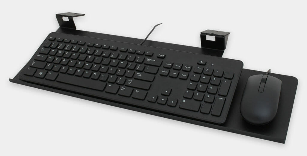 Industrial Keyboard Mounting Tray with Extension Tray for Mouse