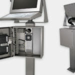 Industrial Enclosures for Thin Clients and Small PCs, close-up of front and rear views