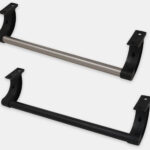 Handlebar options for Universal Mount Industrial Monitors, Stainless Steel and Black Carbon Steel