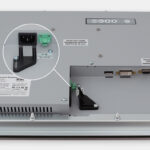 19" Panel Mount Industrial Monitors and IP65/IP66 Rugged Touch Screens, cable exit view