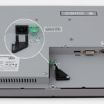 19" Rack Mount Industrial Monitors and IP20 Rugged Touch Screens, cable exit view