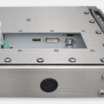19" Universal Mount Industrial Monitors and IP65/IP66 Rugged Touch Screens, cable exit view